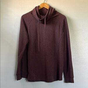 Purple Turtleneck Sweater with Soft Knit Texture